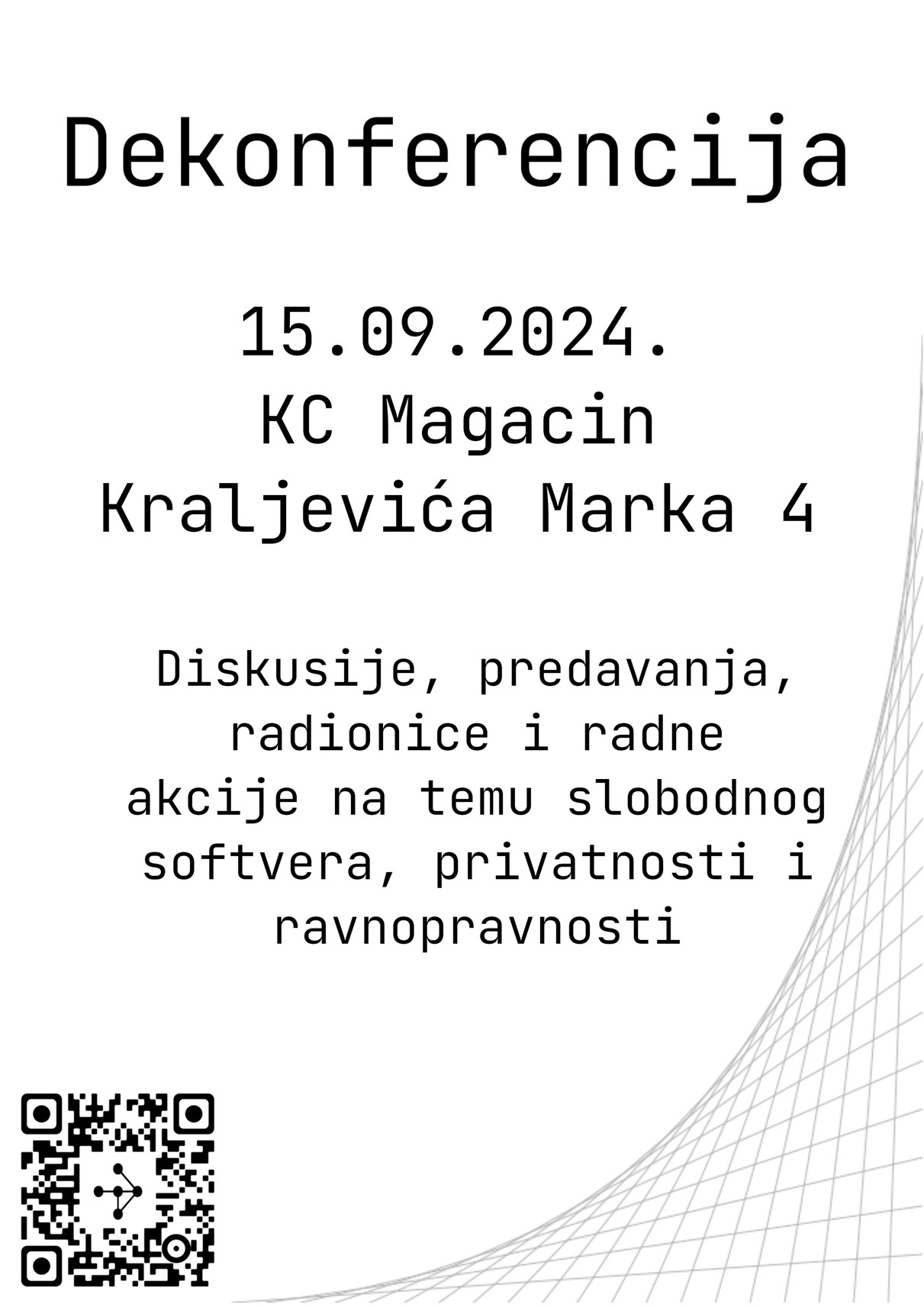 Dekonferencija 15.09.2024. KC Magacin, Beograd